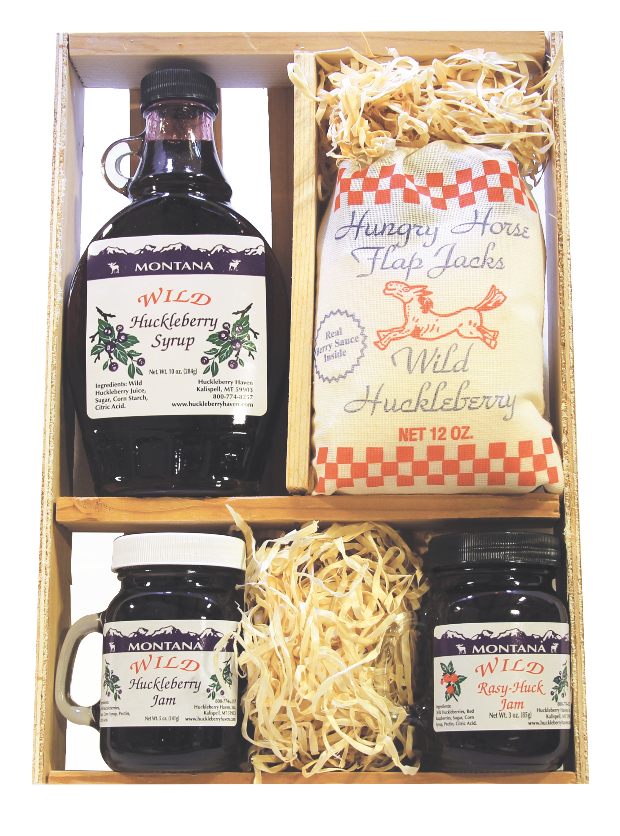 Deluxe Crate: Syrup 10oz, & 2-5oz Jam, & Flap Jack Mix 12oz