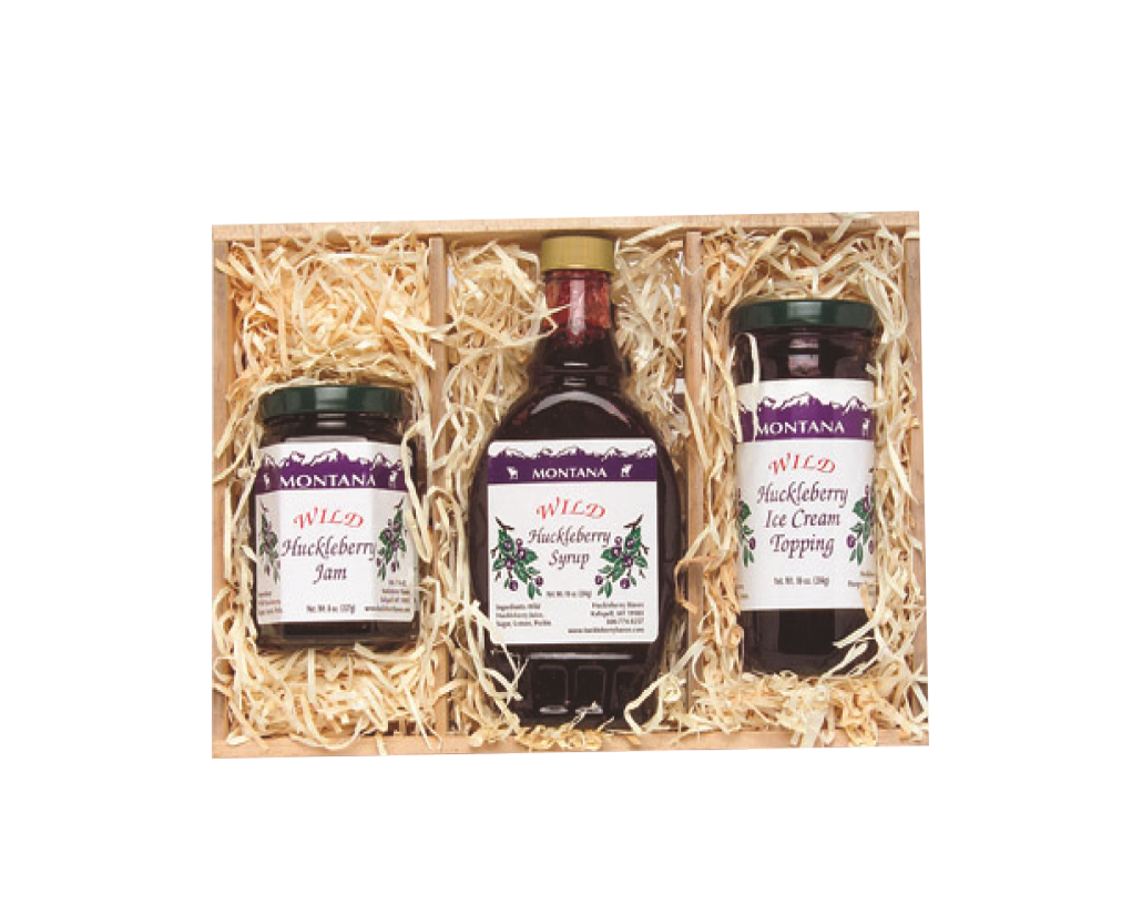 Montana Gift Crate: 10oz Syrup & 8oz Jam, 10oz Topping