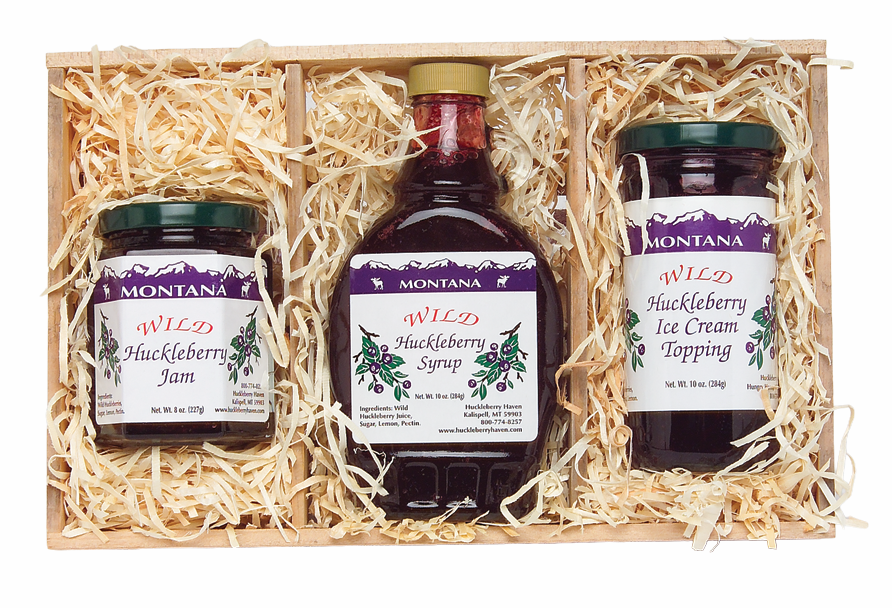 Montana Gift Crate: 10oz Syrup & 8oz Jam, 10oz Topping