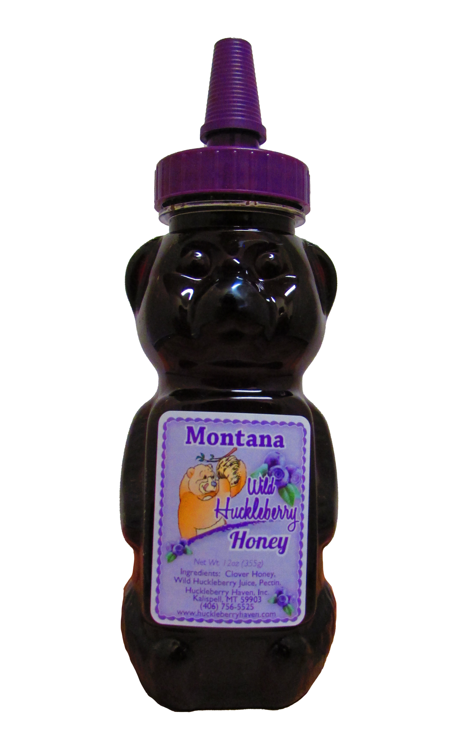 Plastic Huck Honey Bear, 12oz