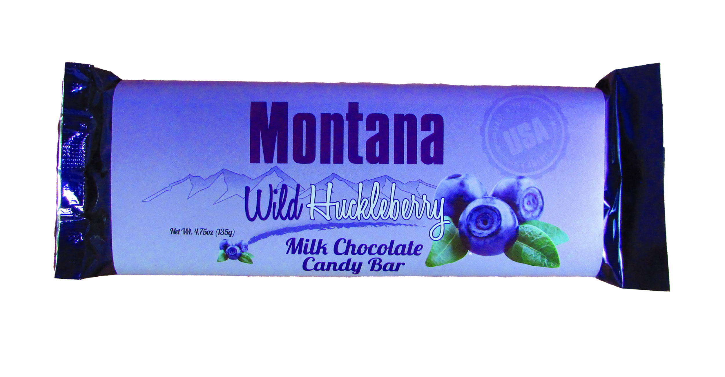 Milk Chocolate Huckleberry Candy Bar, 4.75oz