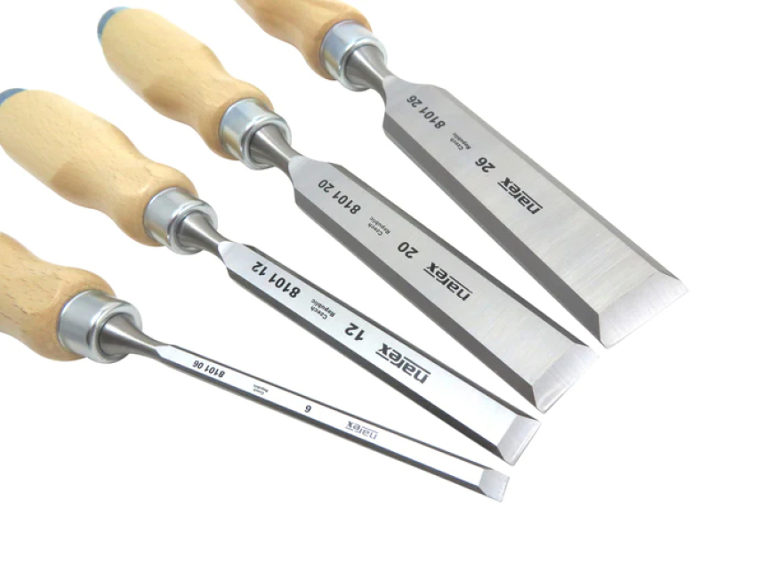 Narex Chisels  Premium Bevel Edge Chisel 4 pc Set for Woodworking