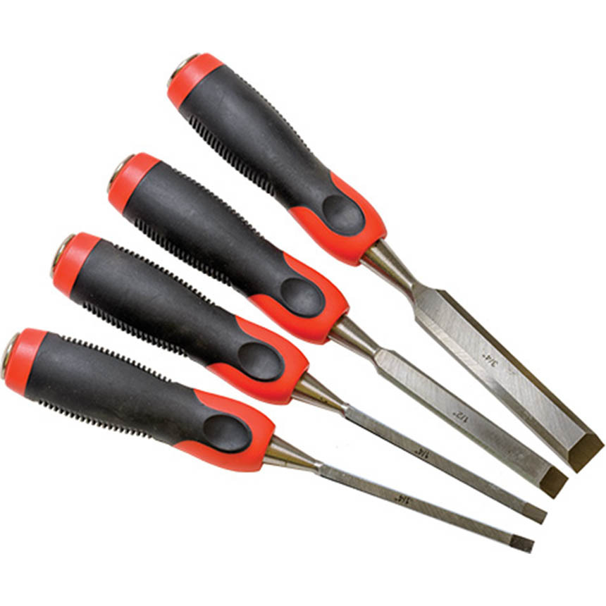 All Steel Wood Chisels 4 pc Set for Woodworkers