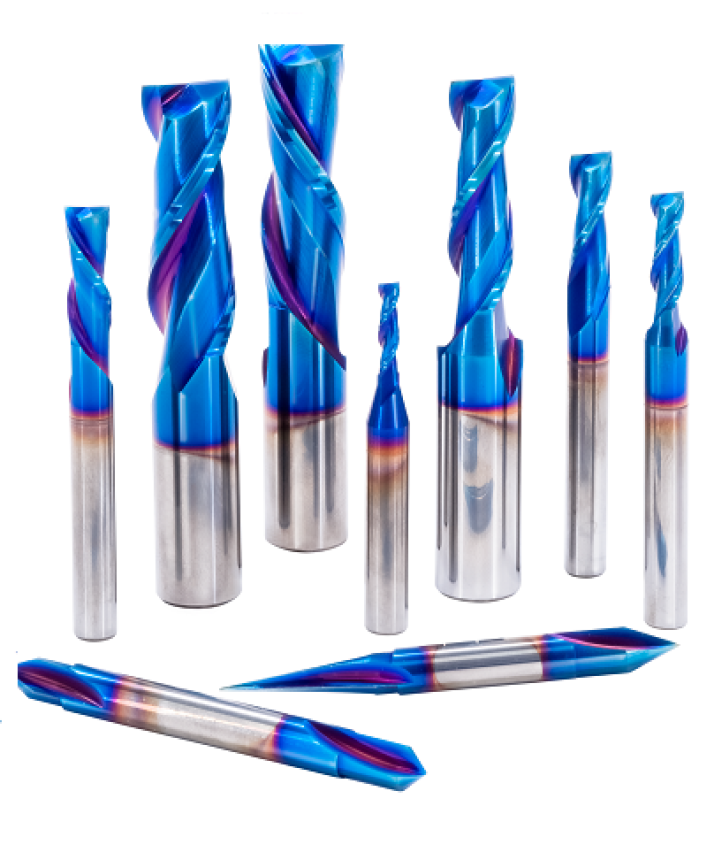 Spiral Upcut, Downcut and Compression Router Bits | MLCS Blue Ice™