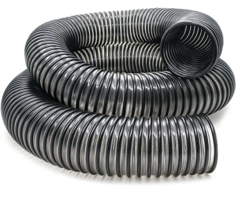 2-1/2 Inch x 20 Feet Dust Hose, Clear with Black Helix | BGH 11292