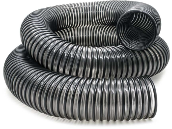 2-1/2 Inch x 10 Feet Dust Hose, Clear with black Helix | BGH 11293