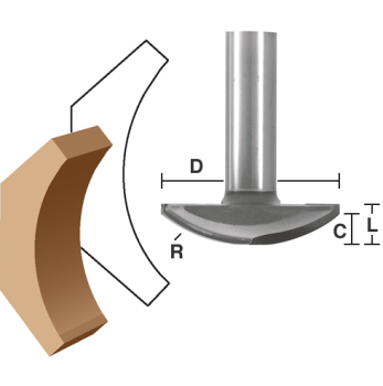 Cove Molding Router Bits 5/16" CD x 1-3/4" LD x 1/2" shank | EAGLE AMERICA