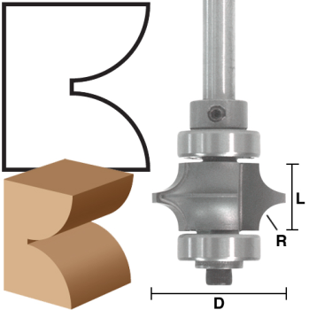 3/8" Full Bead Router Bits Assembly 1-3/8" LD x 1/4" shank | EAGLE AMERICA