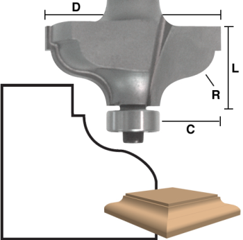 Ogee Fillet Router Bits 3/16" R  x 1/4" shank | EAGLE AMERICA