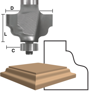 Wavy Edge Router Bits x 1/2" shank | EAGLE AMERICA