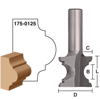 Astragal Router Bits 1-3/4" CH x 1/2" shank | EAGLE AMERICA