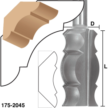 Crown Molding Router Bits 1-1/4" x 2-3/8" CL x 1/2" shank | EAGLE AMERICA