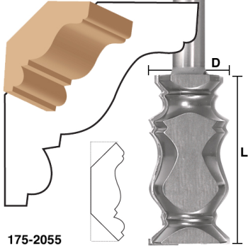 Crown Molding Router Bits 1-1/4" x 2-1/2" CL x 1/2" shank | EAGLE AMERICA