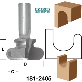 Finger Pull Router Bits 1-1/2" LD x  3/8" CD x 1/2" shank | EAGLE AMERICA