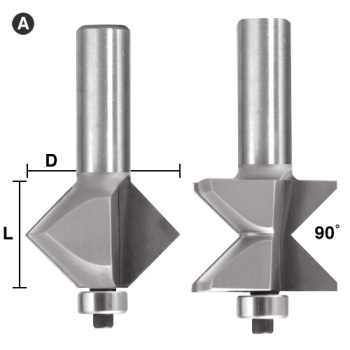 Edge Banding Router Bits Set - 90° V-Groove for 3/4″ Stock | EAGLE AMERICA