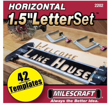 Milescraft 2202 Router Letter Templates 1-1/2 inch Horizontal 42 pcs for Milescraft SignPro