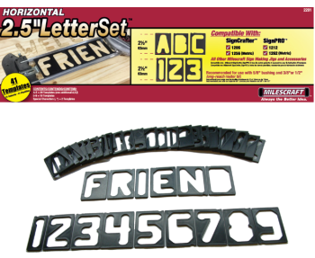 Milescraft 2201 Router Letter Templates 2-1/2 inch Horizontal 41 pcs for Milescraft SignPro