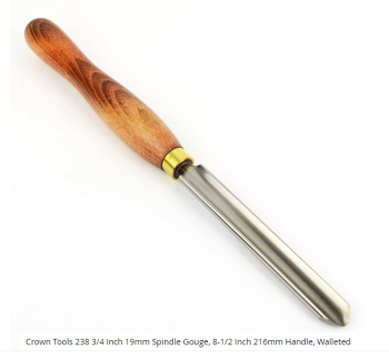 3/4 inch Spindle Gouge - Walleted | Crown Tools