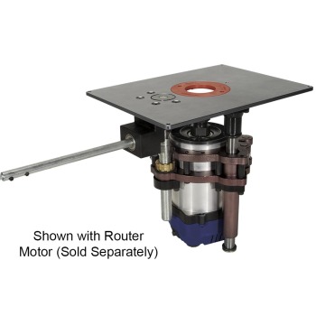 U-Turn Router Lift with 12-3/32 x 9-1/32  Aluminum Plate for MLCS Router Tables