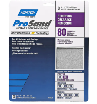 Norton ProSand Aluminum Oxide Sandpaper 9 x 11 inch