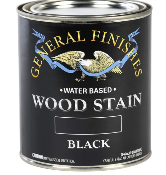 General Finishes Water-Based Wood Stain - Black Quart