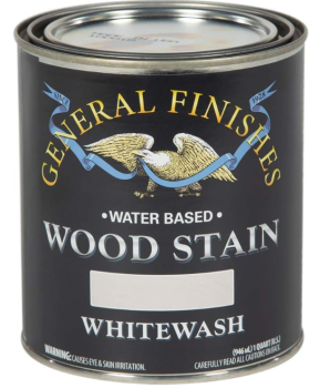 General Finishes Water-Based Wood Stain - Whitewash Quart