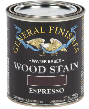General Finishes Water-Based Wood Stain - Espresso Quart