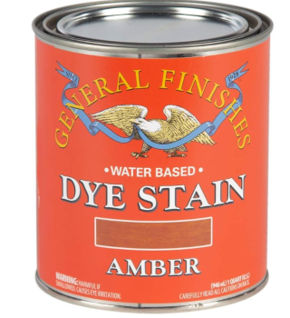 General Finishes Water Based Dye Stain Amber - Quart