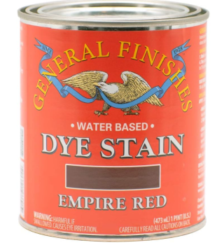 General Finishes Water Based Dye Stain Empire Red - Quart