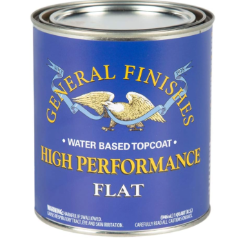 General Finishes High Performance Water-Based Topcoat Flat - Quart