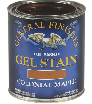 General Finishes Oil-Based Gel Stain Colonial Maple - Quart