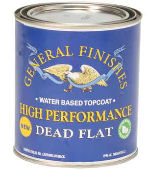 General Finishes High Performance Water-Based Topcoat Dead Flat - Quart