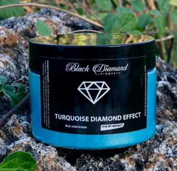 Black Diamond Pigment Mica Powder - Turquoise Diamond - 1.8 oz