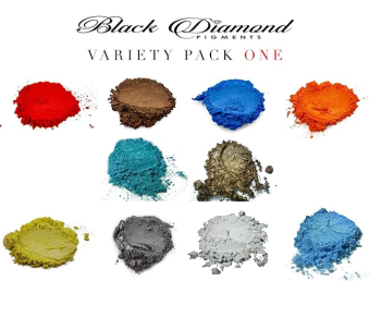 Black Diamond Pigment Mica Powder  - 10 Pigment Variety Pack #1