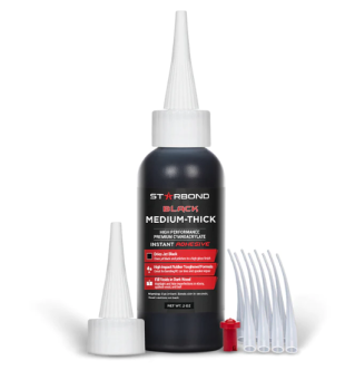 Starbond Black Medium Thick CA Glue KBL-500 2 oz | Cyanoacrylate