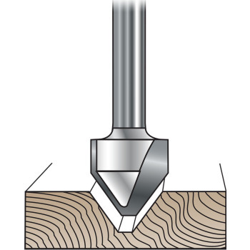 60° Lettering Router Bits with Flat Bottom 9/16" LD x 1/4" shank | MLCS