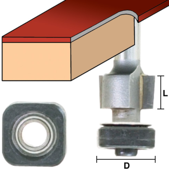 Laminate Trim Router Bits 1/2" LD x 5/16" CL x 1/4" shank  | MLCS