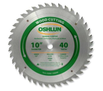 Oshlun General Purpose 10" X 40T
