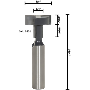 3/8" T-Slot Router Bits 1/4" SD x 3/16" HTC x 1/4" shank | MLCS