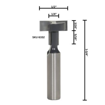 1/2" T-Slot Router Bits 1/4" SD x 3/16" HTC x 1/4" shank | MLCS