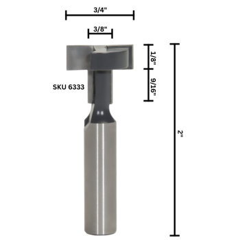 3/4" T-Slot Router Bits 3/8" SD x 1/8" HTC x 1/4" shank | MLCS