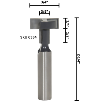 3/4" T-Slot Router Bits 3/8" SD x 1/4" HTC x 1/4" shank | MLCS