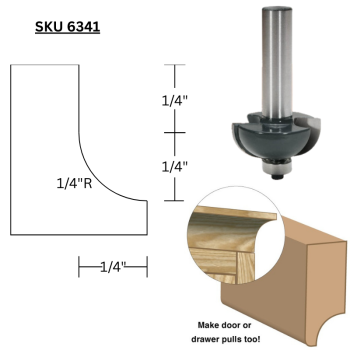 1/4" Cove Router Bits  x 1/4" shank | MLCS