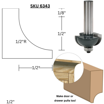 1/2" Cove Router Bits  x 1/4" shank | MLCS
