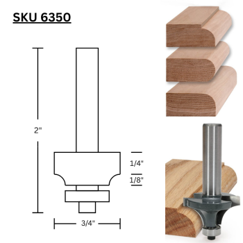 1/8" Roundover Router Bits x 1/4" shank | MLCS