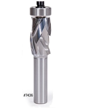 Flush Trim Helix Compression Spiral Router Bits with Bottom Bearing | Solid Carbide | MLCS