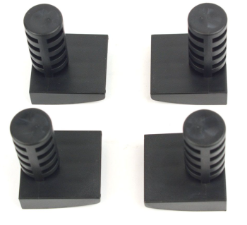 Plastic Low Profile Bench Dog 4 pc Set: 1/2 in High for 3/4 in Hole | Bighorn 19113