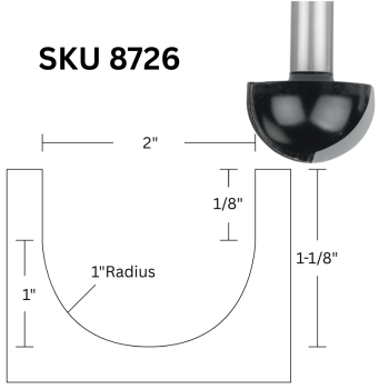 2" Core Box Router Bits 1-1/8" CL x 1/2" shank | MLCS