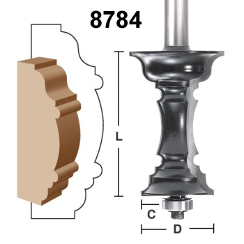 Mitered Door Frame Router Bits 2-13/16" CL x 1/2" shank | MLCS
