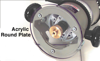 Acrylic Router Base Plate - Round 6" Diameter with 1-3/16" Hole